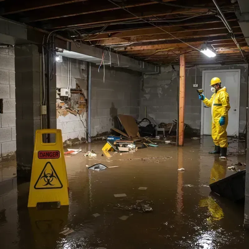 Flooded Basement Electrical Hazard in Grundy County, MO Property